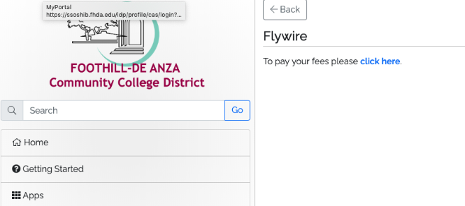 Image of Flywire Myportal app